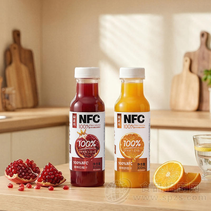 益正元NFC100%鲜榨石榴汁鲜榨脐橙汁饮料300ml