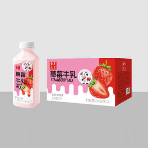 东方之享草莓牛乳乳酸菌饮品乳饮料450mlx15瓶