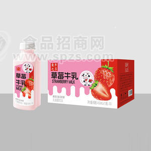 东方之享草莓牛乳乳酸菌饮品乳饮料450mlx15瓶