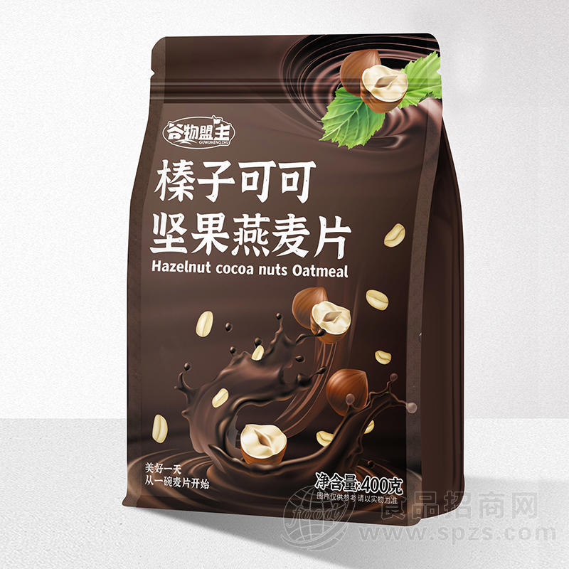 谷物盟主榛子坚果燕麦片冲调食品400g