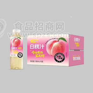 浩明白桃汁果汁饮料500mlx15瓶