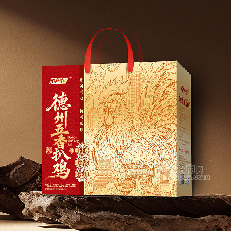 冠香莲德州五香扒鸡熟食1.0kg