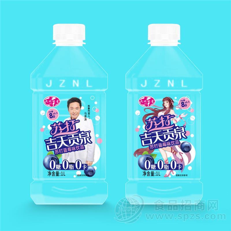 九州能量苏打蓝莓味饮品1升