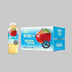 浩明无菌冷灌装苹果汁饮料500mlx15瓶