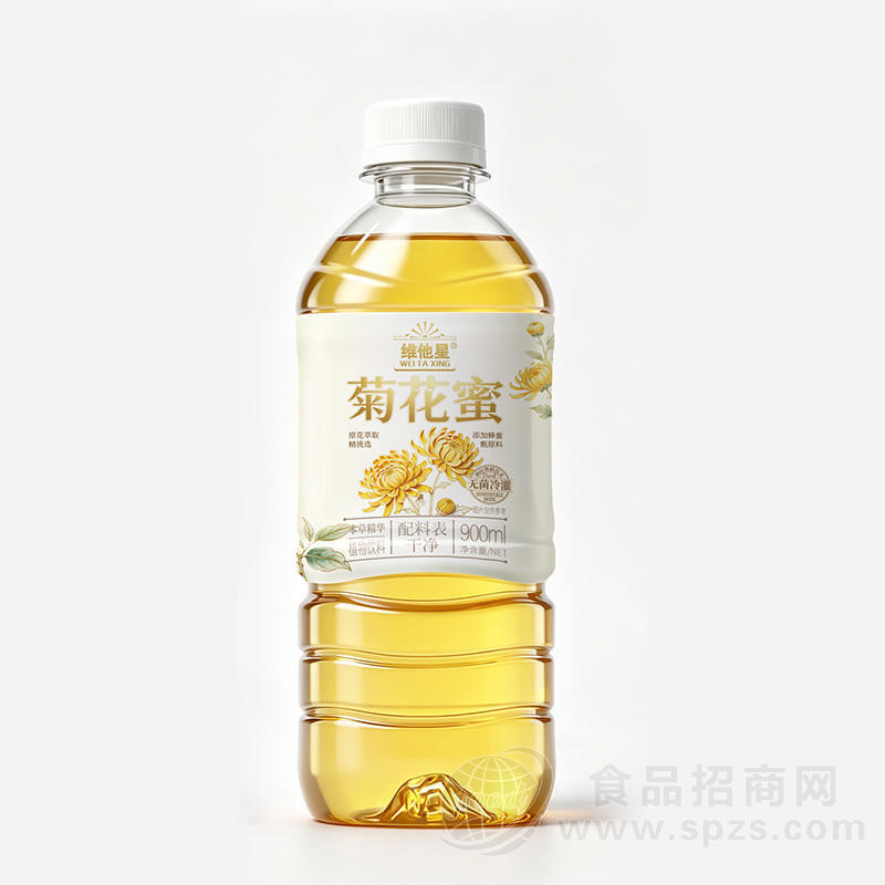 维他星无菌冷灌装金银花植物饮料900ml