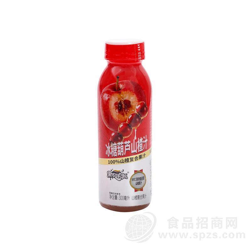 果农乐源冰糖葫芦山楂汁100%复合果汁饮料300ml