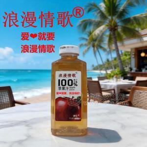 浪漫情歌品牌苹果汁490ml果汁饮料