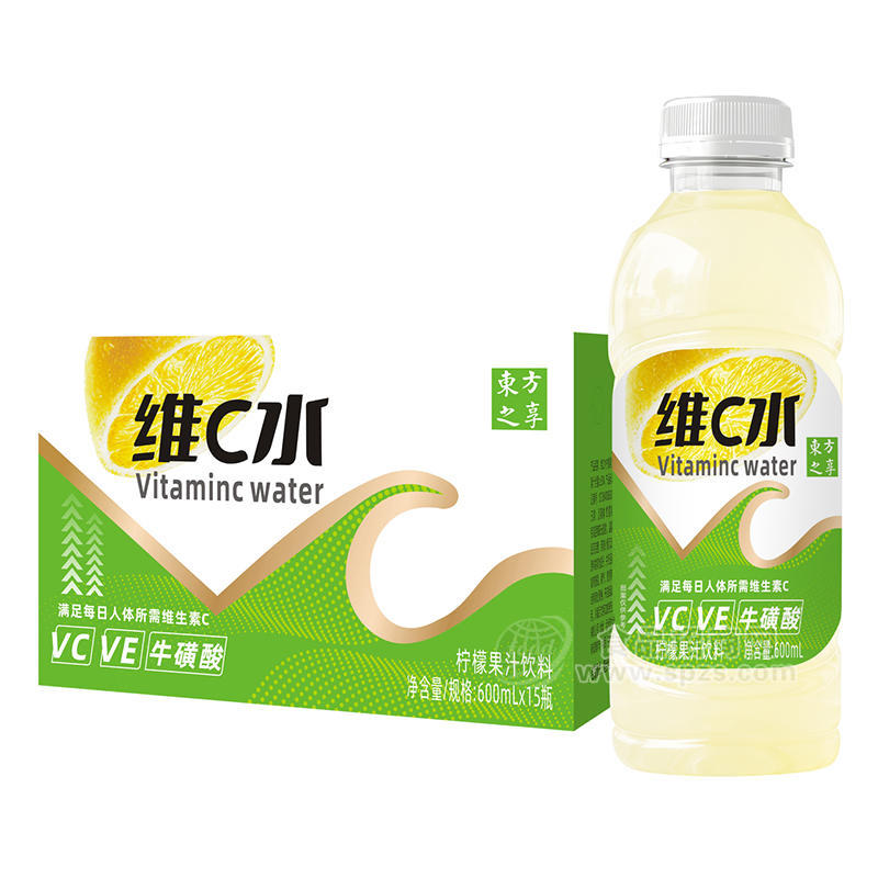 东方之享维C水柠檬果汁饮料600mlx15瓶