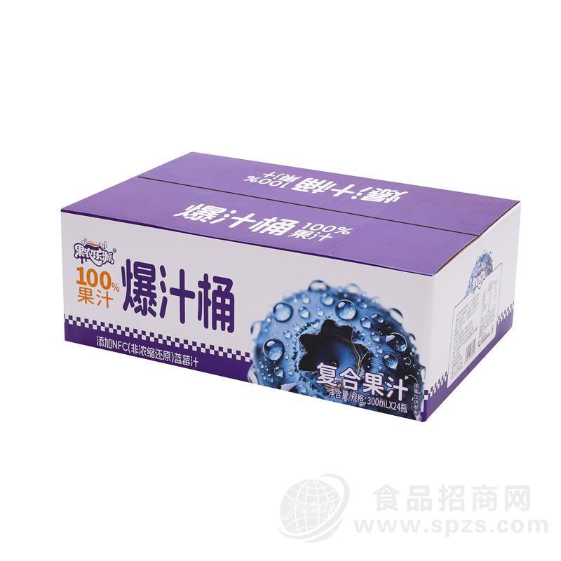 果农乐源100%蓝莓汁爆汁桶箱装