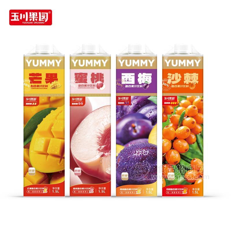 玉川果园多种口味复合果汁饮料1.5L