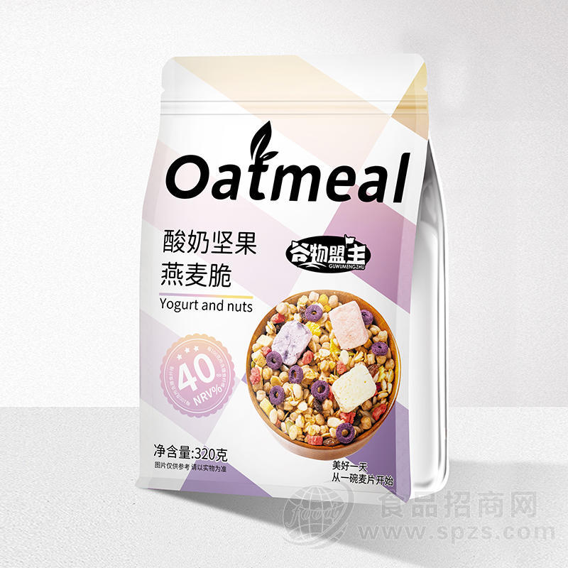 谷物盟主酸奶坚果燕麦脆冲调食品320g