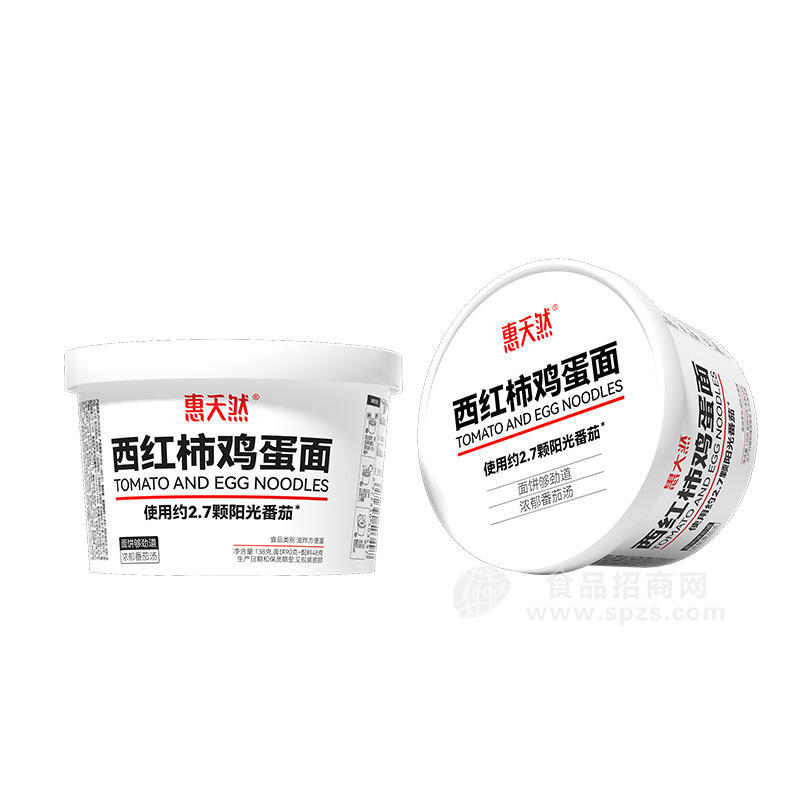 惠天然西红柿鸡蛋面方便面138g