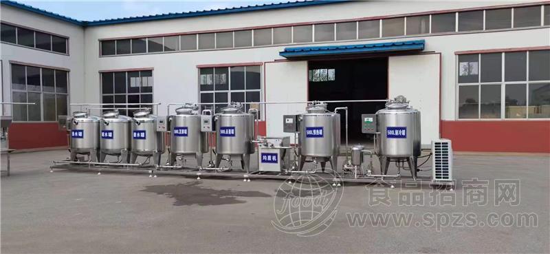 小型冰激凌液前处理生产线 牛奶冰棍成型加工设备