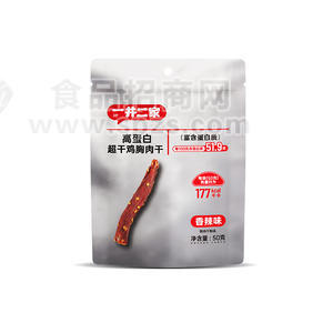 一井二家高蛋白超干鸡胸肉干香辣味50g