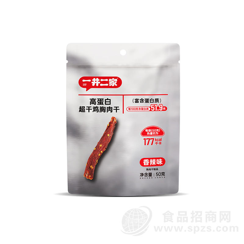 一井二家高蛋白超干鸡胸肉干香辣味50g