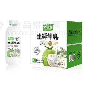 怡道鲜生椰牛乳含乳饮料1LX6瓶