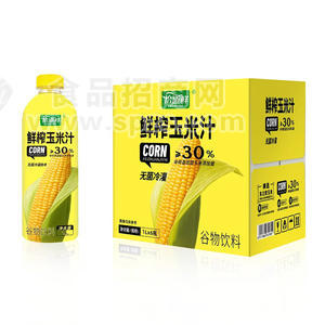 怡道鲜无菌冷灌鲜玉米汁谷物饮料1LX6瓶