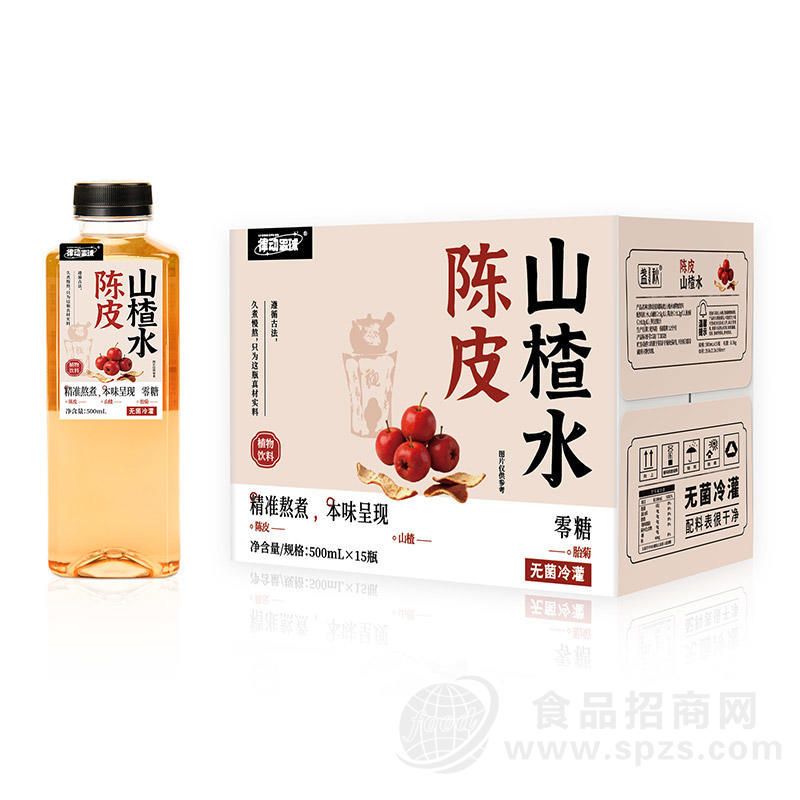律动星球陈皮山楂水植物饮料500mlx15瓶