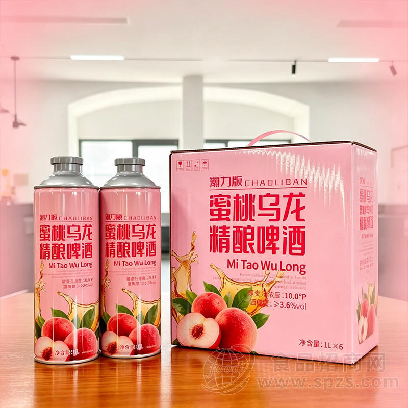 潮力版蜜桃乌龙精酿啤酒1L*6