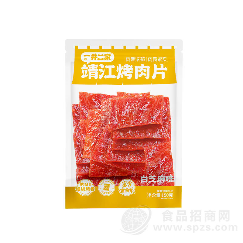 一井二家靖江烤肉片白芝麻味150克