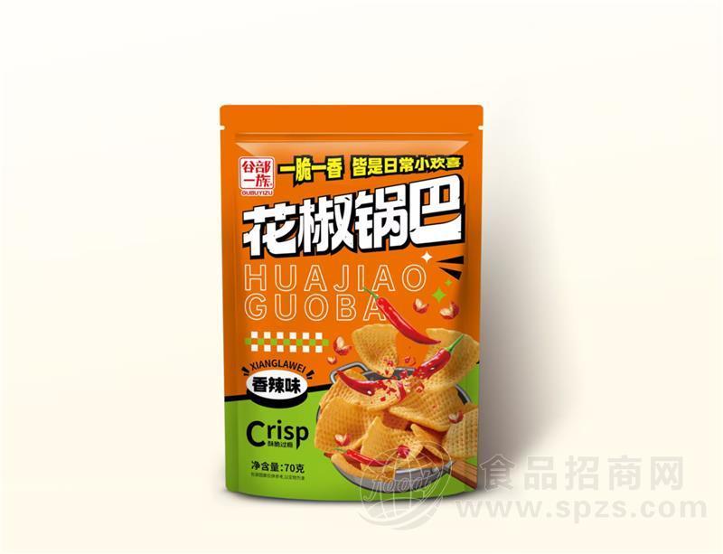 谷部一族香辣味花椒锅巴70g膨化食品