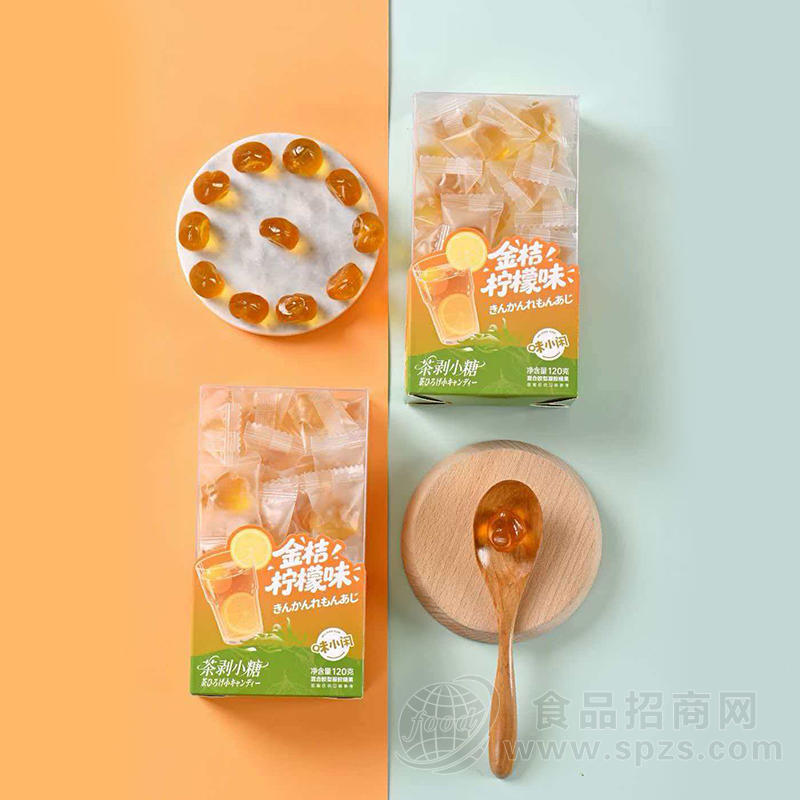 味小闲金桔柠檬味茶剥小糖120克