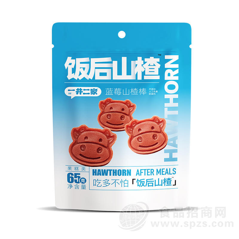一井二家蓝莓山楂棒果糕休闲食品65g