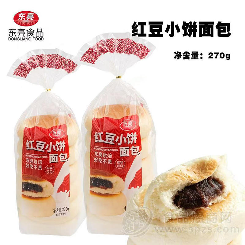 东亮食品红豆小饼面包烘焙食品270克