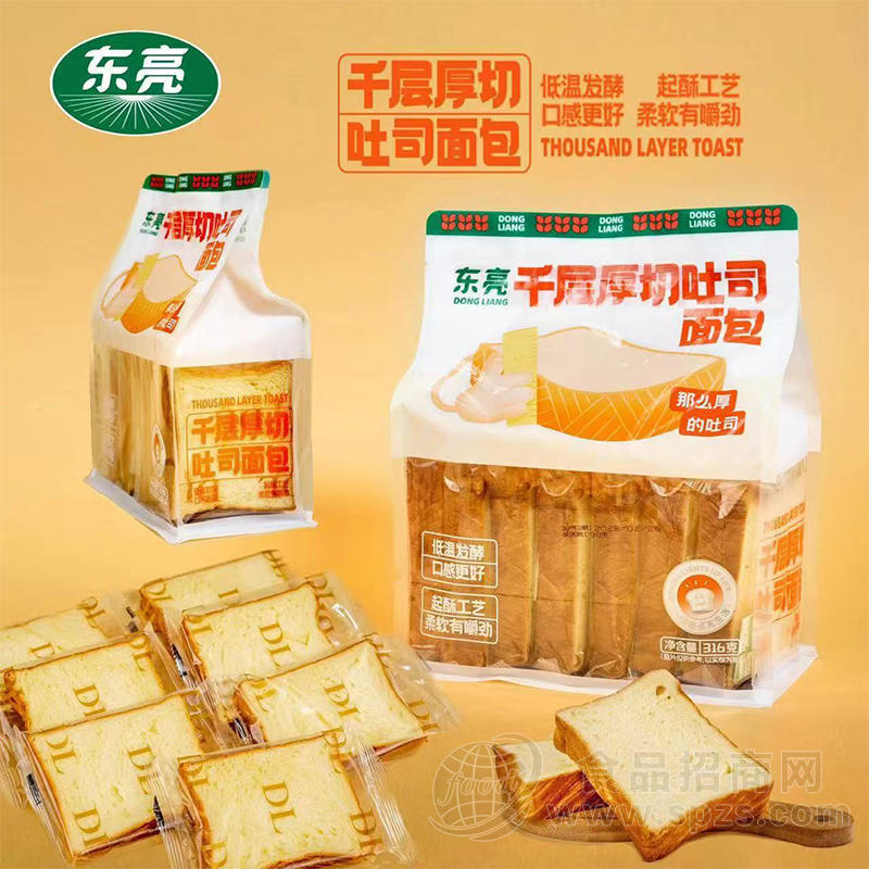 东亮食品千层厚切吐司面包316克