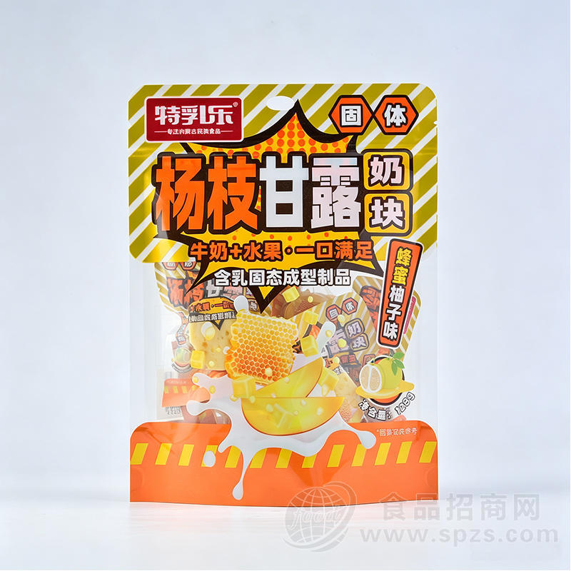 特乳乐固体杨枝甘露奶块蜂蜜柚子味128g