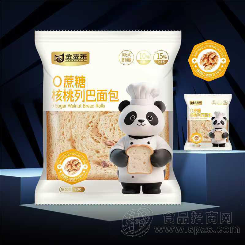 金麦莱0蔗糖核桃列巴面包