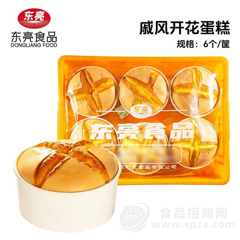 东亮食品戚风开花蛋糕6个/筐