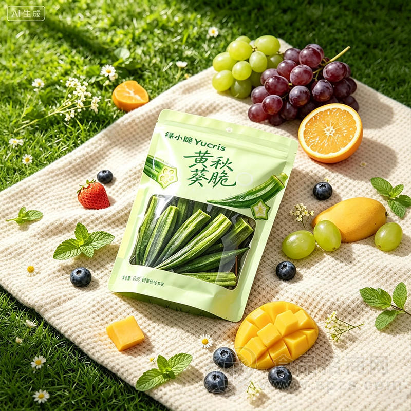 缘小脆黄秋葵脆65克冻干蔬菜招商