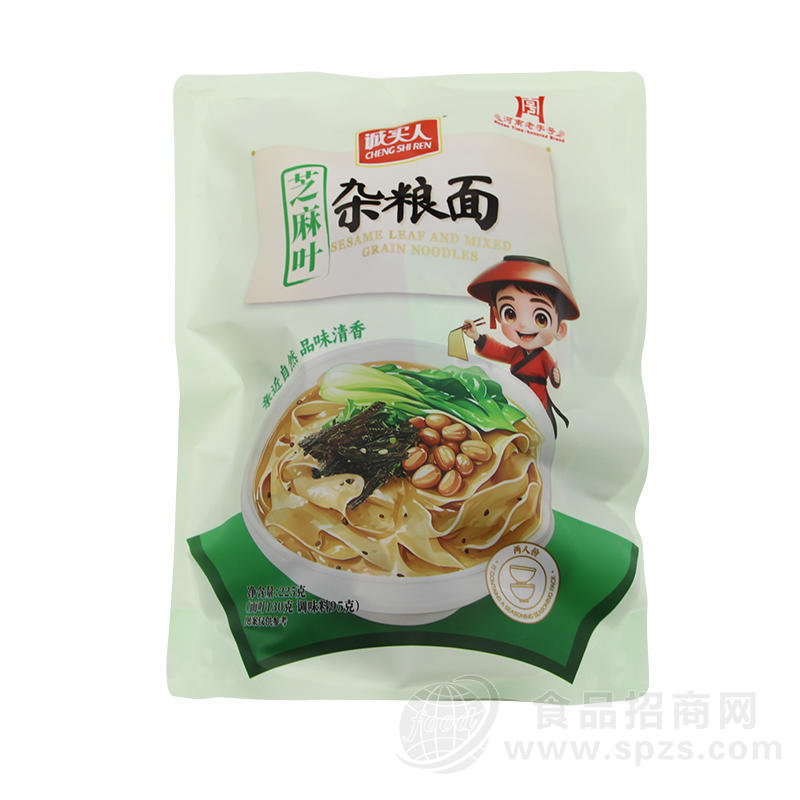 诚实人芝麻叶杂粮面225克面叶