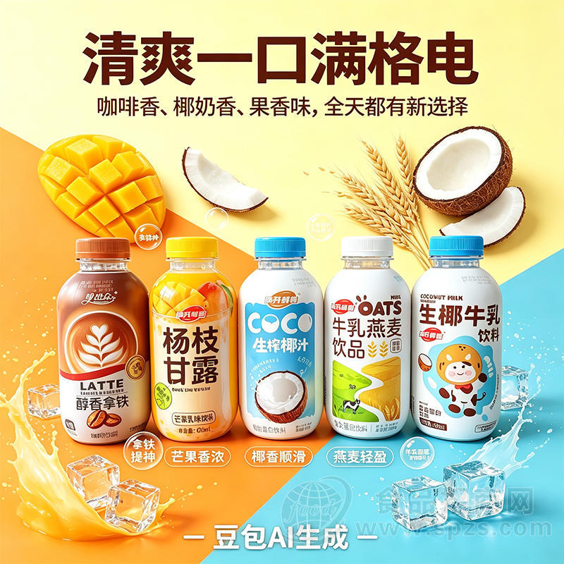 满芬鲜言咖啡椰乳果汁饮料小瓶装420ml
