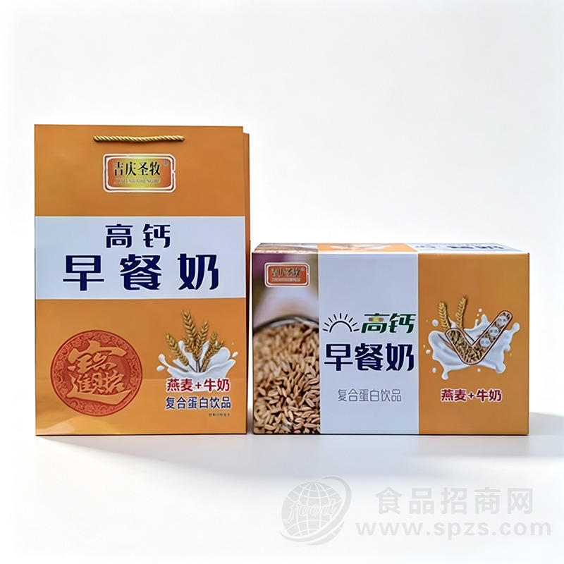 吉庆圣牧高钙早餐奶燕麦牛奶复合蛋白饮品