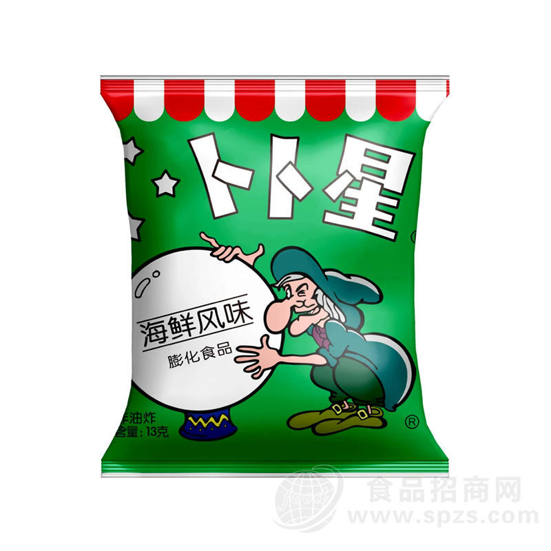 卜卜星海鲜风味非油炸膨化食品13克