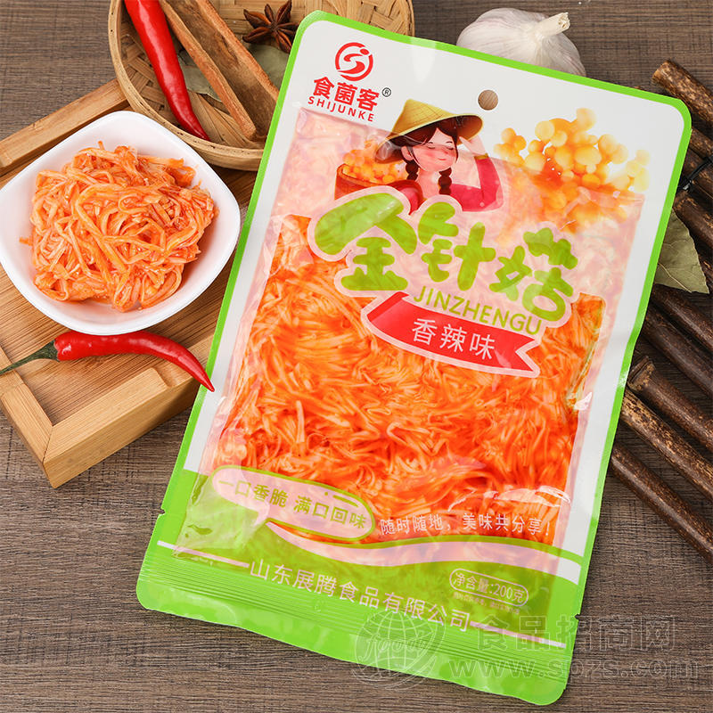 食菌客香辣味金针菇200克袋装