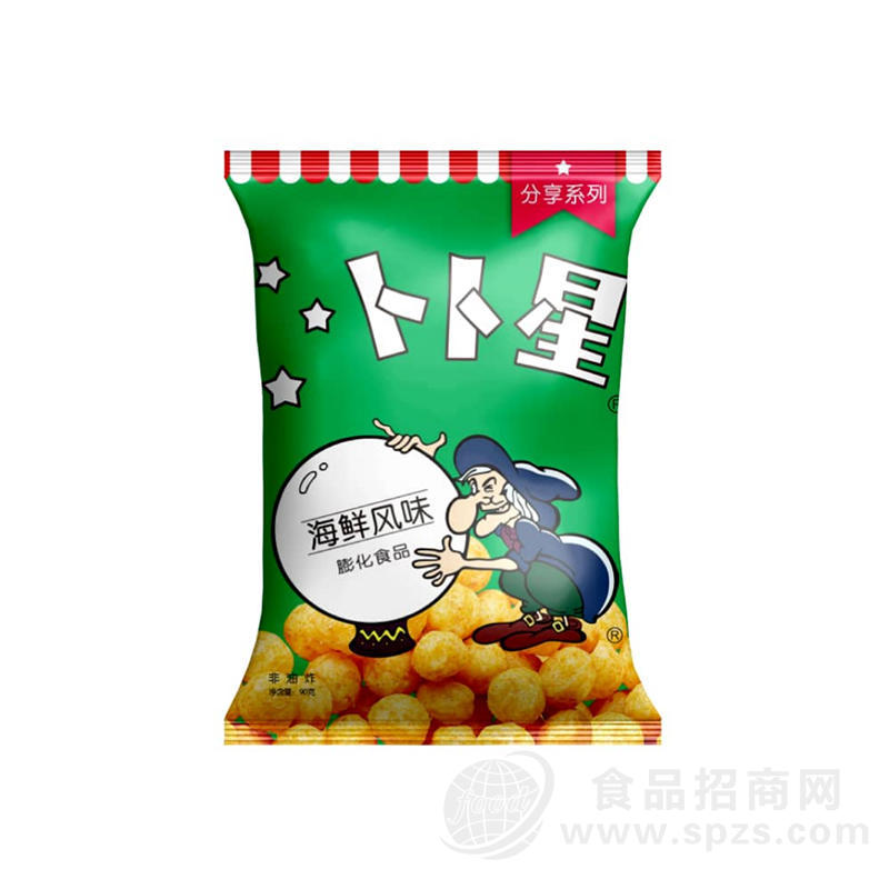 卜卜星海鲜风味膨化食品90克