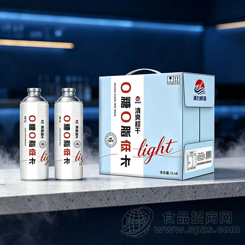 潮力啤酒0糖0脂低卡1L