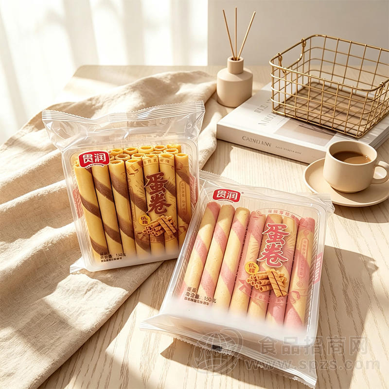 贯润低糖蛋卷150克休闲食品休闲零食