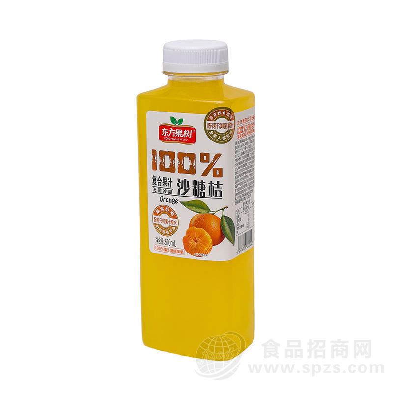 东方果树100%复合果汁沙糖桔无菌冷灌500ml