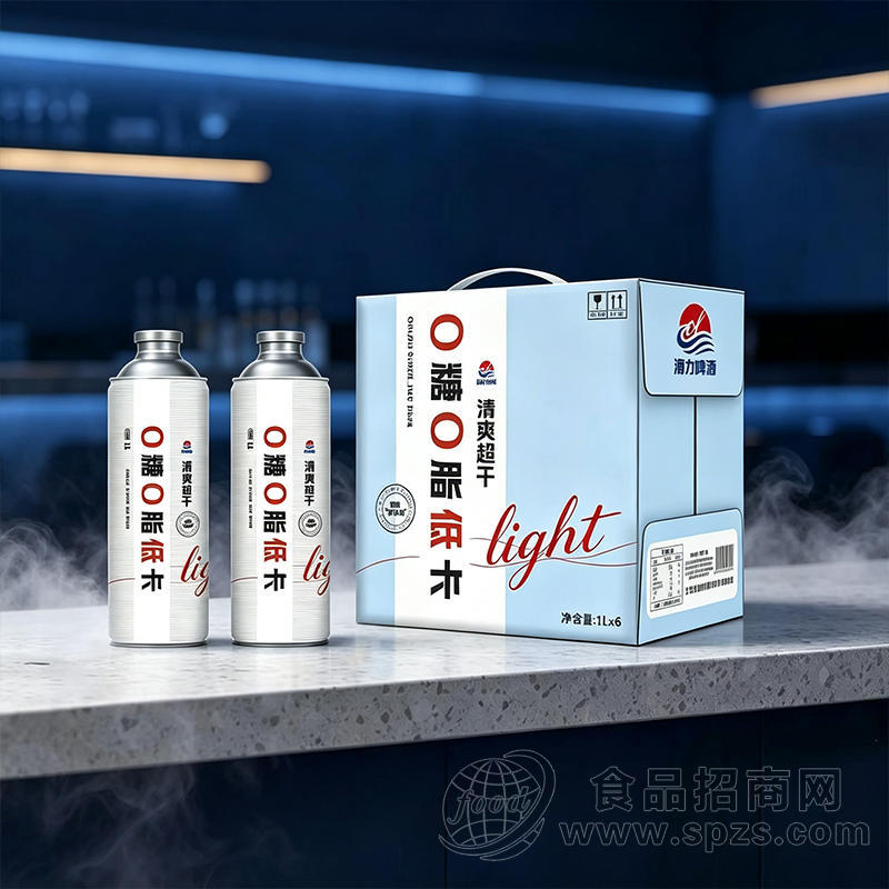 潮力啤酒0糖0脂低卡1Lx6箱装