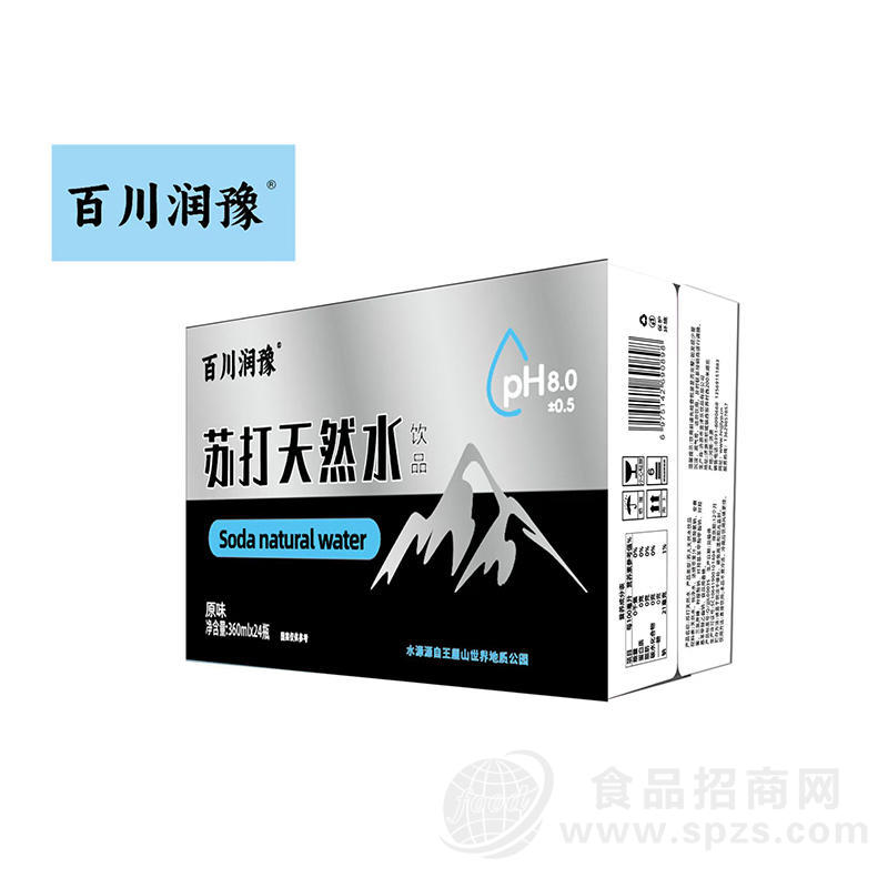 百川润豫苏打天然水饮品360mlx24