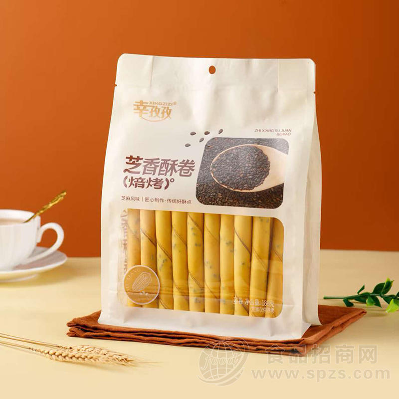幸孜孜芝香酥卷焙烤芝麻风味蛋卷188克