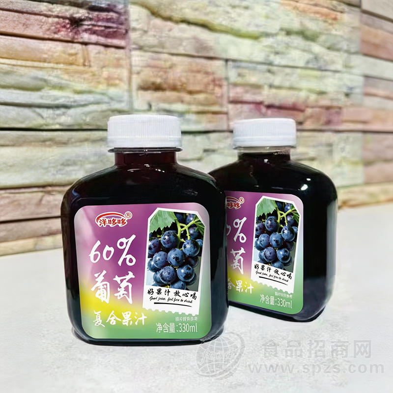 洋哆哆60%葡萄复合果汁330ml