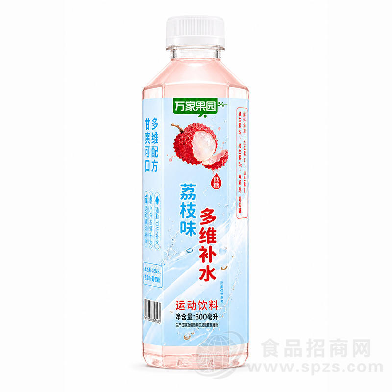 万家果园荔枝味多维补水运动饮料600ml