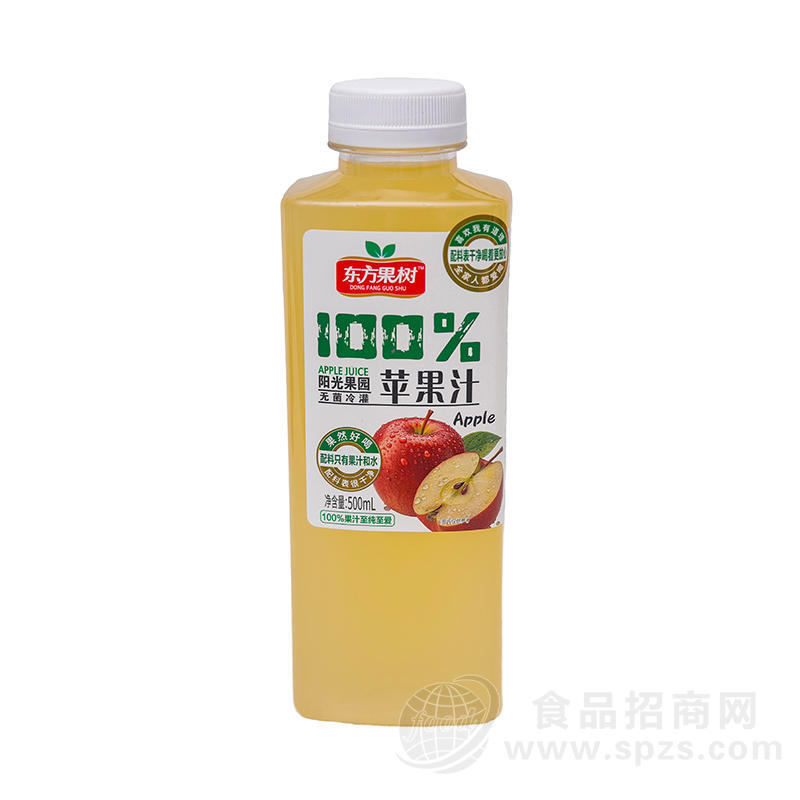 东方果树100%阳光果园苹果汁无菌冷灌500ml