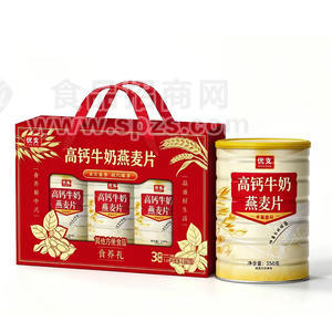 优支高钙牛奶燕麦片350克礼盒装