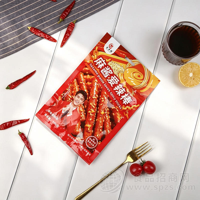 管老板麻酱爱辣棒100克休闲食品辣条